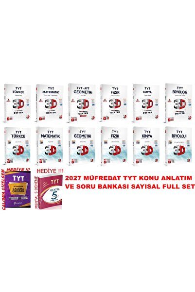 3D Yayınları TYT 2027 MÜFREDAT SAYISAL KONU ANLATIM VE SORU BANKASI FULL SET 3D