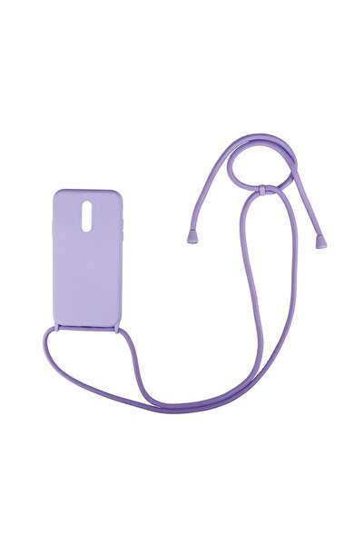 OEM Θήκη Σιλικόνης με Κορδόνι CarryHang Sonique Xiaomi Redmi 8 Λιλά