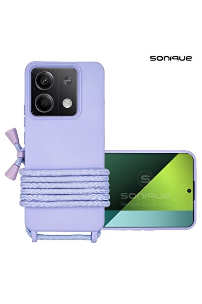 OEM Θήκη Σιλικόνης με Κορδόνι CarryHang Sonique Xiaomi Redmi Note 13 5G Λιλά