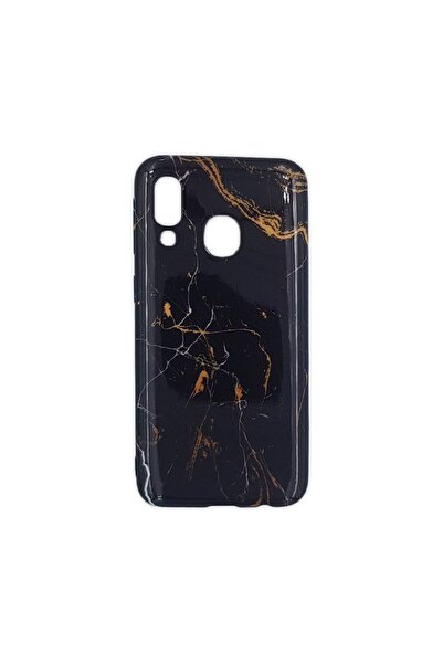 OEM Θήκη Marble Silicon Samsung Galaxy A40 Black / Gold