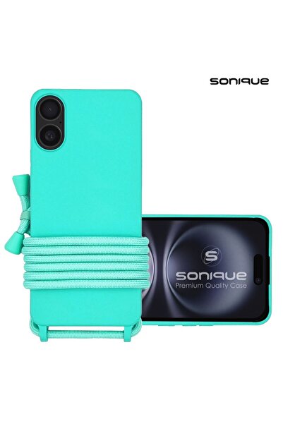 OEM Θήκη Σιλικόνης με Κορδόνι CarryHang Sonique Apple iPhone 16 Plus Γαλάζιο