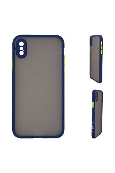 OEM Θήκη Σιλικόνης Color Button Bumper Sonique Apple iPhone XS MAX Μπλέ