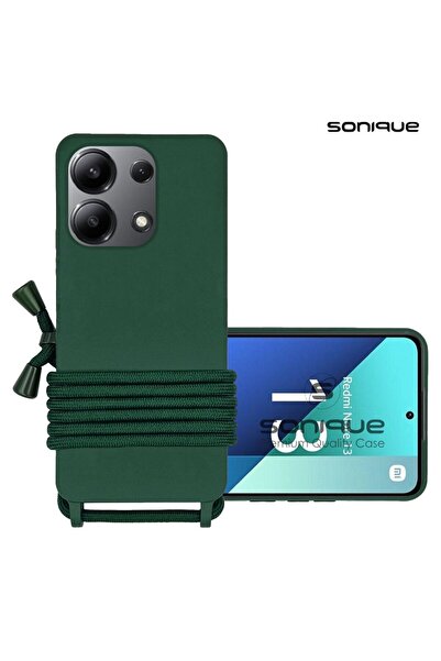 OEM Θήκη Σιλικόνης με Κορδόνι CarryHang Sonique Xiaomi Redmi Note 13 4G Πράσι...