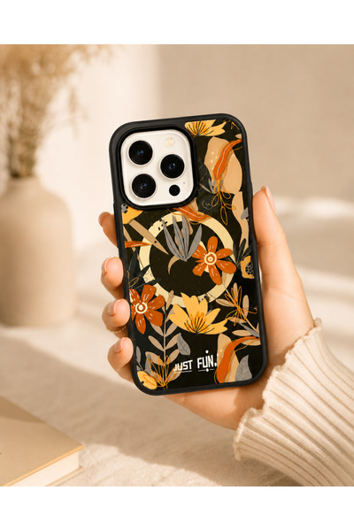 Nema&Mobile iPhone 14 Pro Uyumlu Renkli Bahar Çiçek Deseni Darbeye Dayanıklı Telefon Kılıfı