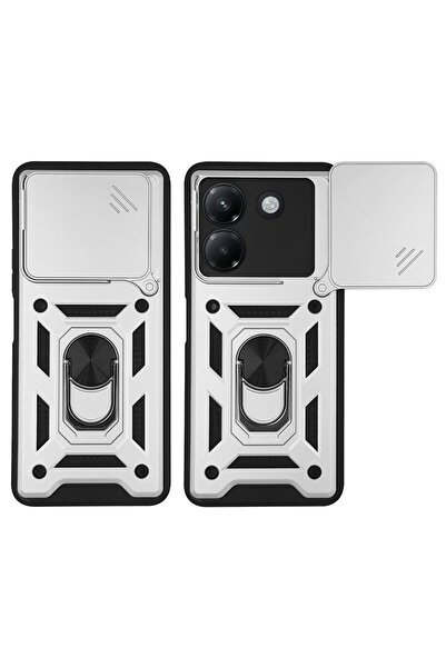OEM Θήκη Ring Armor CamPro Sonique για Xiaomi Poco M7 Pro 5G Ασημί