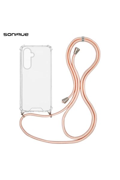 OEM Θήκη Σιλικόνης με Κορδόνι Sonique Armor Clear Samsung Galaxy S25 Plus Ροζ...