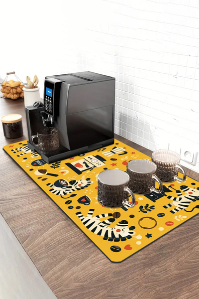 Valerine Life Barista Coffee Bar Mat 40X90Cm Espresso Machine Tea Maker Mat Z...