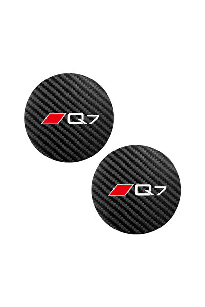 Choice Q7 Logo 2Pcs Car Leather Coaster Mat Anti-slip Water Cup Pad For Audi ...
