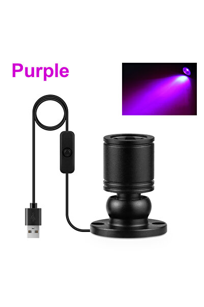 Choice مصباح LED صغير أسود اللون، أرجواني اللون، يعمل بمنفذ USB 5 فولت، بقوة ...
