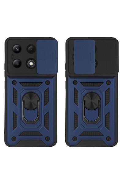 OEM Θήκη Ring Armor CamPro Sonique για Xiaomi Redmi Note 13 4G Μπλέ