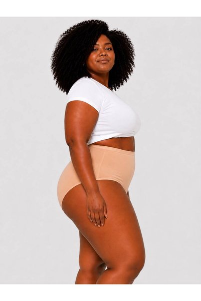 SERRAXXL Set of 6 Plus Size Panties 100% Cotton High Waist Underwear