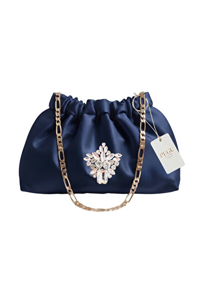 pegu baby collection SERIE ROYALE DIN SATIN ALBASTRU ÎNCHIS, GEANTĂ ARTIZANAL...