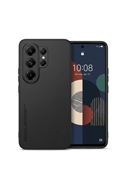 teknosepetim Camon 50 ile Uyumlu Siyah Kılıf Deri Görünümlü Kamera Korumalı P...