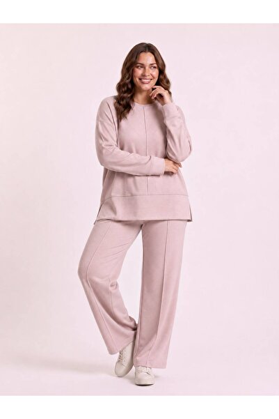 Vinola Plus Size Lycra Modal Fabric Pocketed Slit Comfortable Cut Set