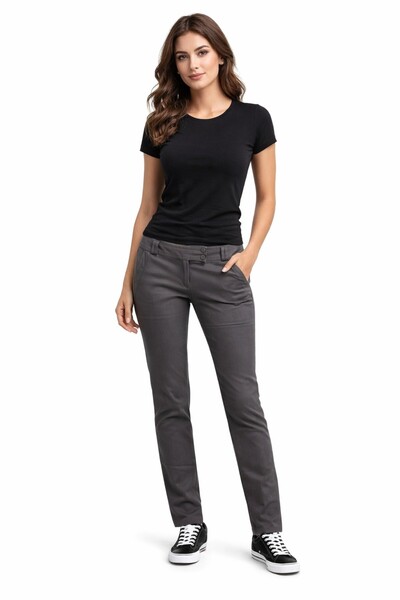 BRG JEANS Pantaloni de pânză cu talie joasă pentru femei Rebecca BGL-ST05642