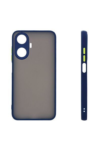 OEM Θήκη Σιλικόνης Color Button Bumper Sonique Realme C55 Μπλέ