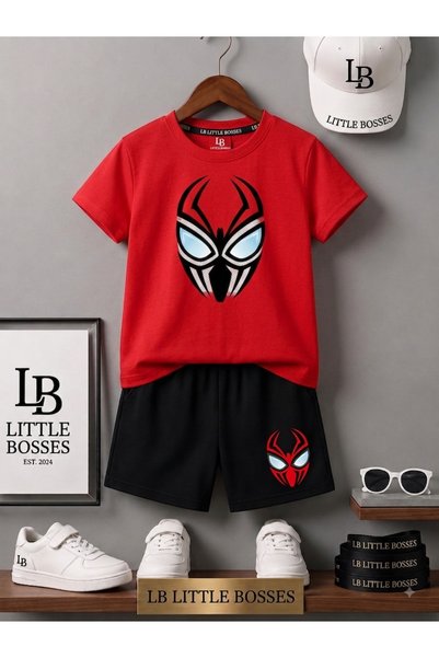 LB little bosses Alt Top Shorts T-Shirt (Spider Mask)