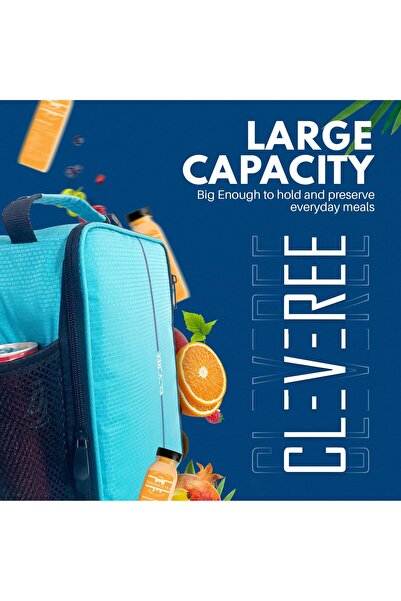 CLEVEREE Adults Lunch Bag - Lake Blue