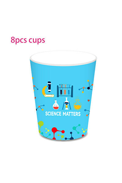 Choice9 MM194-8pcs-cups Cartoon Cool Scientist Science DNA Chemical Party Dis...