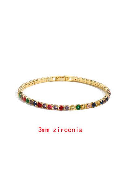 Choice style 18K Gold Plated New Rainbow CZ Tennis Bracelets For Women Bangle...