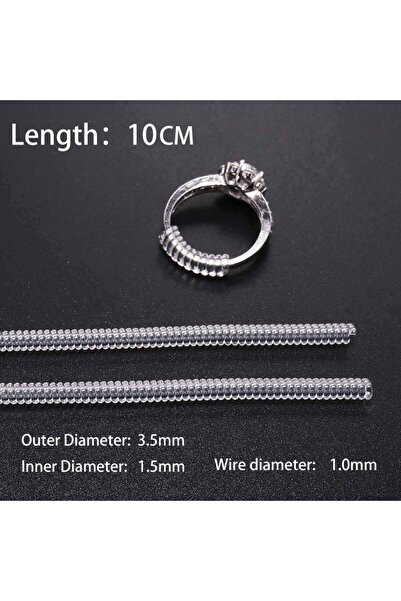 Choice 4pcs-Round-Small 4/8Pcs Spiral Ring Size Adjuster Accessories Adjustab...