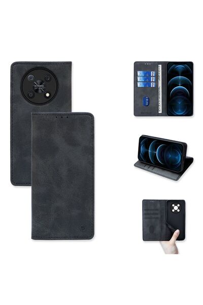 OEM Θήκη Πορτοφόλι Vintage Magnet Wallet Sonique Huawei Nova Y90 Μαύρο