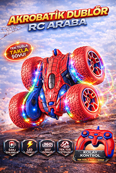 SCOWETTO TRENDZONE Uzaktan Kumandalı Şarjlı 360° Dönebilen Sesli Led Işıklı Ö...
