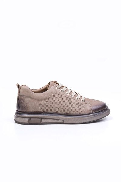Vantaggio Weston Sand Beige 100% Genuine Leather Men's Sneaker Shoes