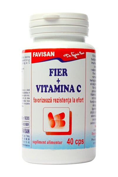 Favisan Fier vitamina C 40cps