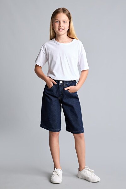 DeFacto Wide Leg Jean Shorts for Girls I4688A826Sm