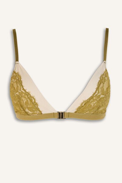 DeFacto Front Clip Triangle Cut Lace Unlined Bra I3882Ax26Au