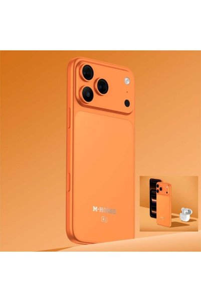 M HORSE هاتف M-HORSE M17 Pro Max بنظام أندرويد 4G، شاشة 6.6 بوصة عالية الدقة، ذاكرة وصول عشوائي 12 جيجابايت، تخزين 128 جيجابايت، تقنية NFC، بطارية 5000 مللي أمبير، كاميرا 32 ميجابكسل - لون برتقالي