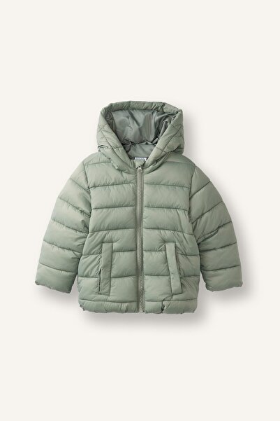 DeFacto Water Repellent Waterproof Hooded Zippered Inflatable Coat Baby Boy E...