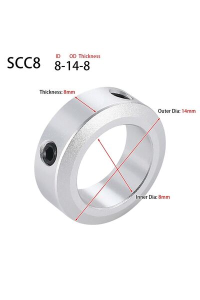Choice22 5Pcs SCC8 8-14-8 6-30mm Dia Fixed Locking Limit Ring Stop Screw Type...