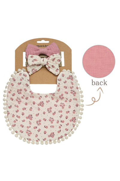 Choice7 4 3Pcs/Set Baby Flower Bibs & Headbands Bow Nylon Hairbands Double Si...