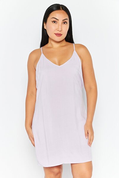 Sinsay Women Textured Night Dress, Lavender