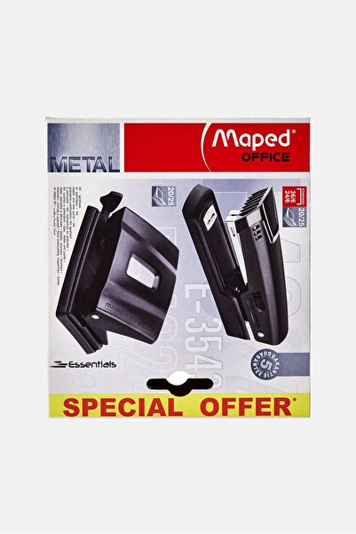 Maped 20/25 Sheet Metal Puncher And Half Strip Stapler Set, Black