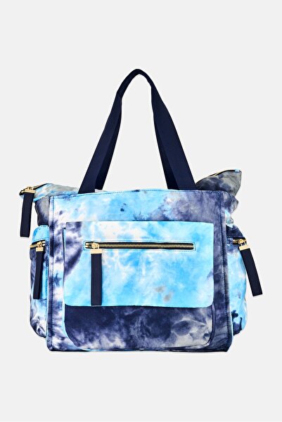 Sol and Selene Women Tie-Dye Tote Bag, Blue