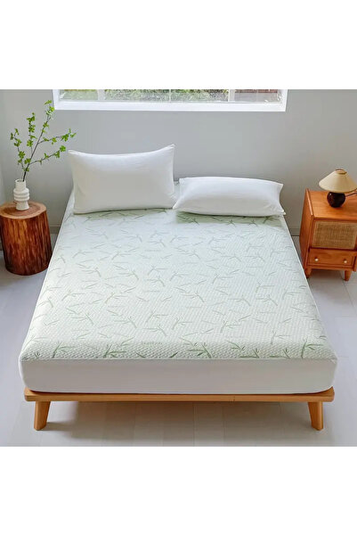 Choice1 غطاء مرتبة من الخيزران الأخضر المقاوم للماء، مقاس 140×190×30 سم (بدون...