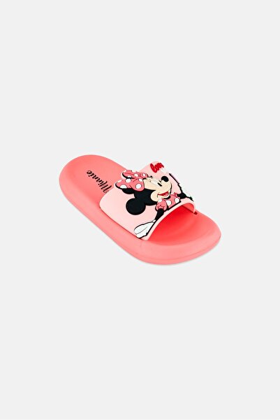 Disney Mickey And Friends Kids Girl Minnie Mouse Slip On Slides, Multicolor