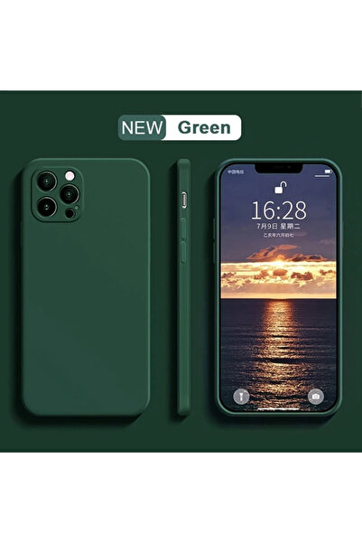 Choice For iPhone 14 Dark Green high quality Liquid Silicone Case For iPhone ...