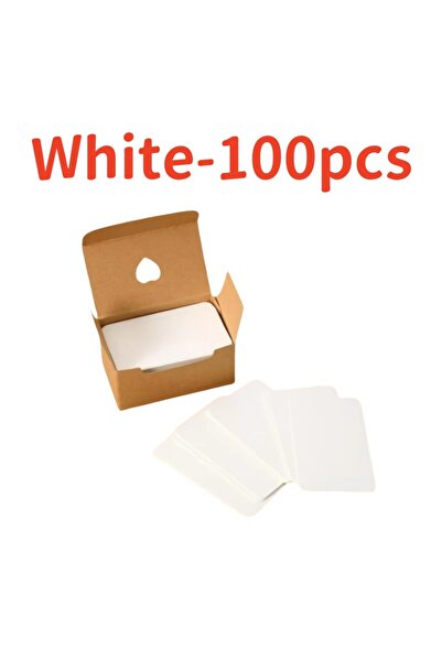 Choice White-100pcs 100Pcs 90x54x0.3mm Kraft Paper Card Blank Business Messag...