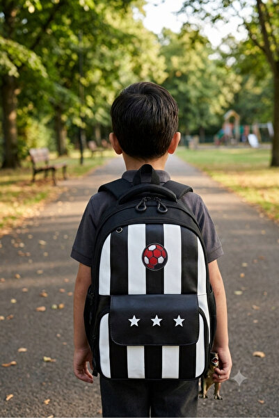 hediyeconcepti 3-Piece Fan Patterned Boys' School Bag Set with Lunch Box and ...