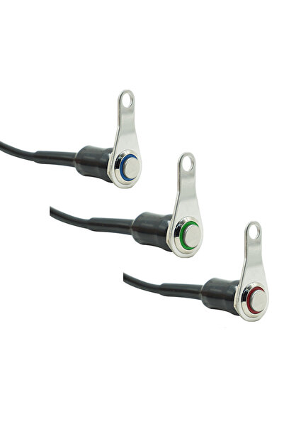 Choice5 Red Light-ON-OFF Stainless Steel LED Motorcycle Switch ON-OFF Handleb...