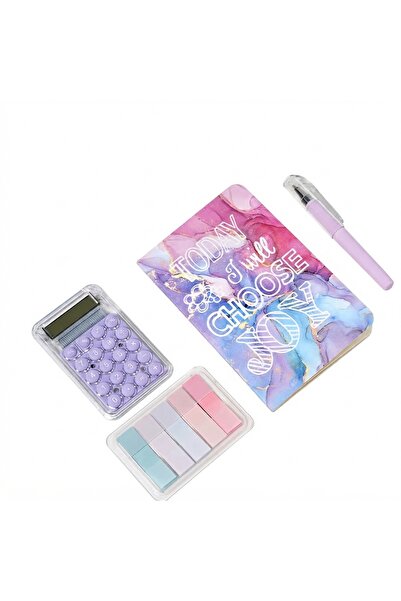 Tempo Fantasy Stationery Set Including Calculator, Notebook, Pen and Sticky N...