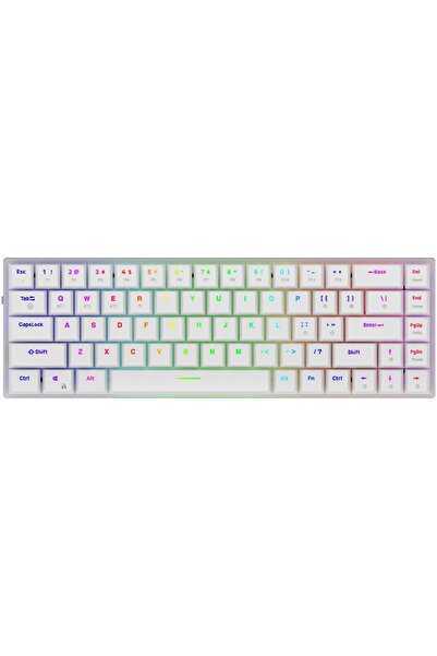 AQIRYS Ασύρματο πληκτρολόγιο Agena, 2.4 GHz, Bluetooth, USB (Λευκό)