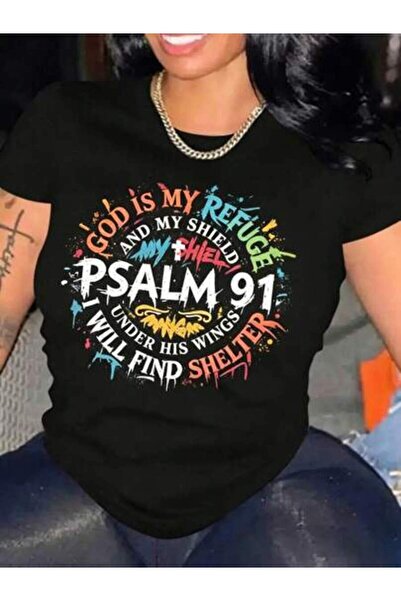 21JNRY Oversized Women's‑Shirt Stylish Faith-Inspired Graphic Tee Soft Short ...