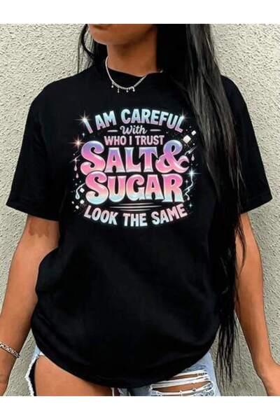 kai22 Women's‑Shirt Women's Fun Short Sleeve-Shirt 'I Carefully Choose People...