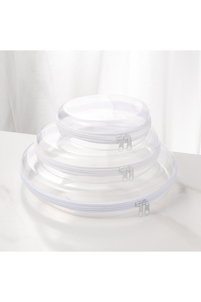 Generic Brand 3PC Round Travel Storage Bag Set, Hard Shell Zipper Organizer, ...