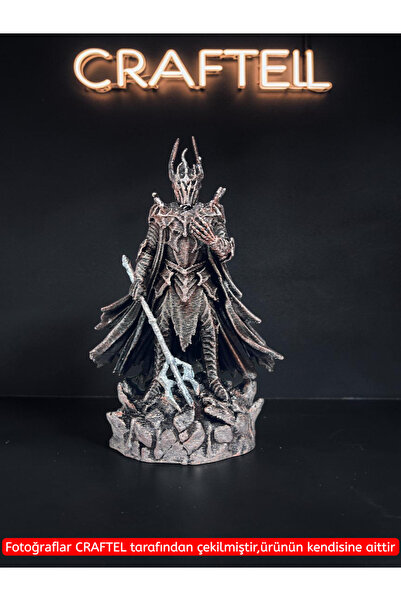 CRAFTEL Sauron El Boyaması Figür 10 cm - Koleksiyonluk Hobi Heykelcik Vernikl...